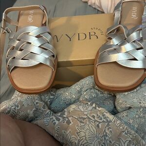 WYDR silver sandals